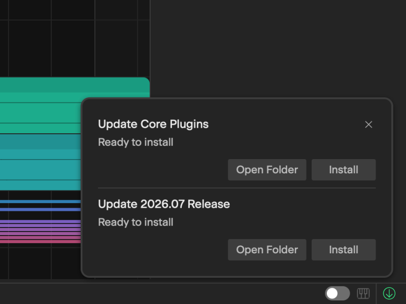 Activity Center in Cakewalk Next