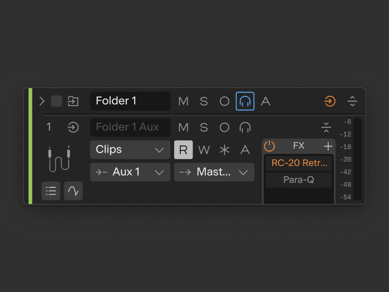 Aux Folders in Cakewalk Sonar