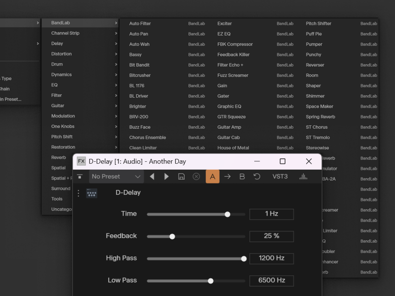 BandLab FX in Cakewalk Sonar